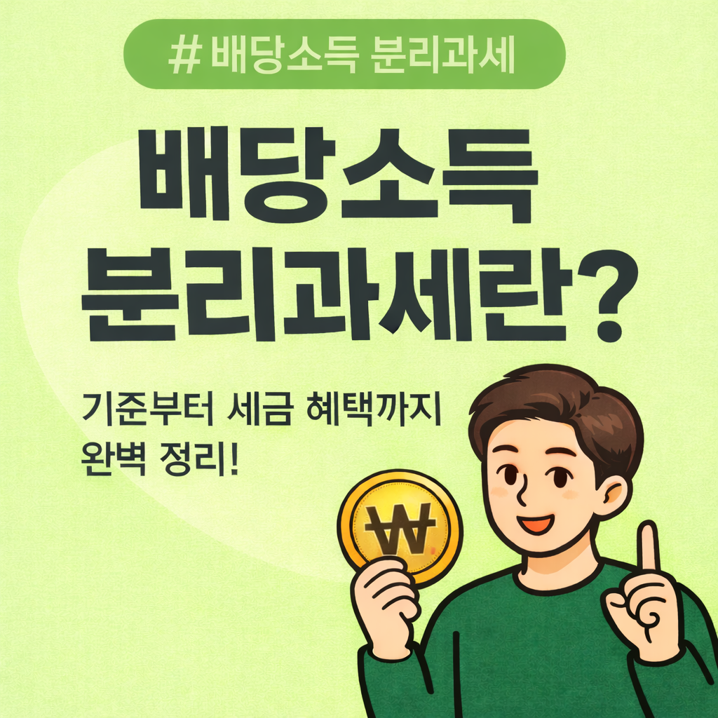 배당소득 분리과세 안내